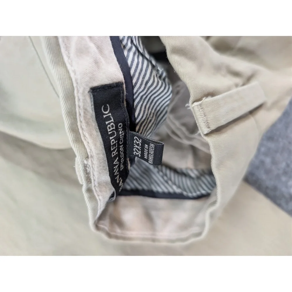 banana republic pants chino mens emerson cotton tan 32x32 khaki trousers slacks